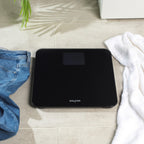 Salter 9049 BK3R Max Digital Bathroom Scales High Capacity 250kg Body Weight Scale with Supersize LCD Display Carpet Feet and Battery Black - Damaged Box