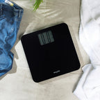 Salter 9049 BK3R Max Digital Bathroom Scales High Capacity 250kg Body Weight Scale with Supersize LCD Display Carpet Feet and Battery Black - Damaged Box