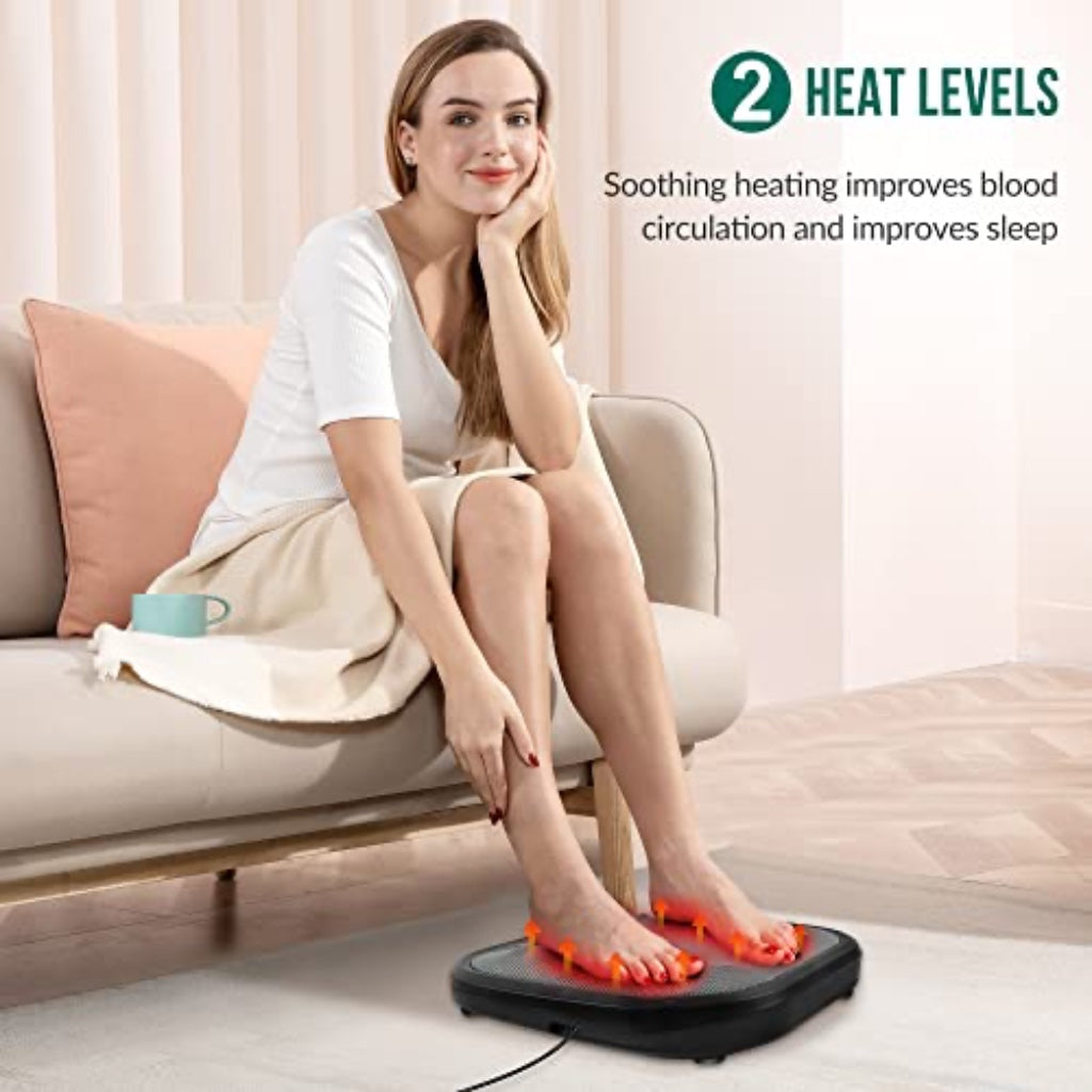 Snailax Foot Massager with Heat Shiatsu Deep Kneading Machine for Plantar Fasciitis Relief and Circulation Electric Foot Massage Device - Damaged Box