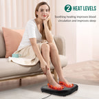 Snailax Foot Massager with Heat Shiatsu Deep Kneading Machine for Plantar Fasciitis Relief and Circulation Electric Foot Massage Device - Damaged Box