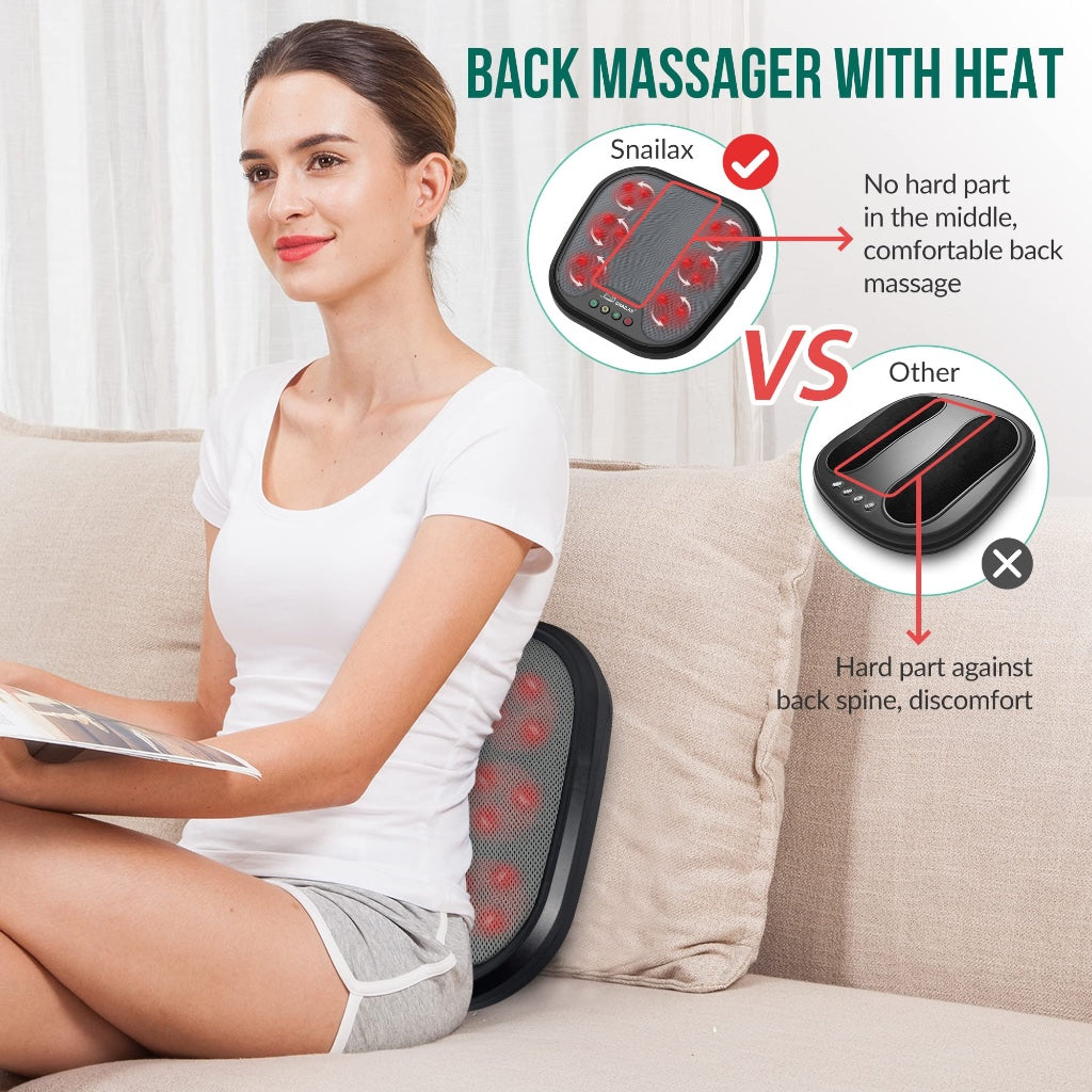 Snailax Foot Massager with Heat Shiatsu Deep Kneading Machine for Plantar Fasciitis Relief and Circulation Electric Foot Massage Device - Damaged Box