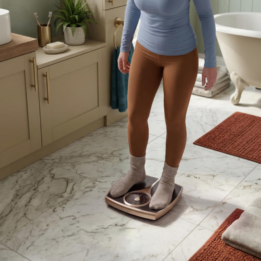 Salter Speedo Dial Mechanical Bathroom Scale - Analog Body Weight Scale with Large Platform - 136kg Capacity - KG ST LBS - Gold - Very Good