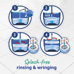 Spontex Full Action Corner System Spin Mop and Bucket Set Microfibre Floor Cleaner for Wood Laminate and Tile 360 Degree Wringing System - Very Good