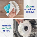Spontex Full Action Corner System Spin Mop and Bucket Set Microfibre Floor Cleaner for Wood Laminate and Tile 360 Degree Wringing System - Very Good