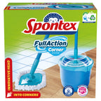 Spontex Full Action Corner System Spin Mop and Bucket Set Microfibre Floor Cleaner for Wood Laminate and Tile 360 Degree Wringing System - Very Good
