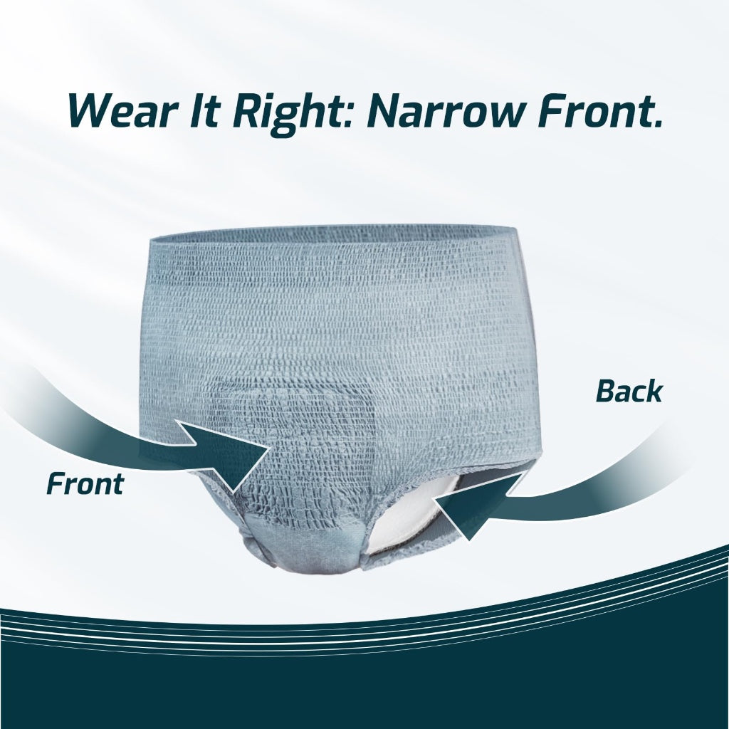 Sunkiss Incontinence Pants for Men XLarge Grey 128 Pack Disposable Adult Pull Up Underwear Maximum Absorbency Protective Briefs 4 x 32 Count