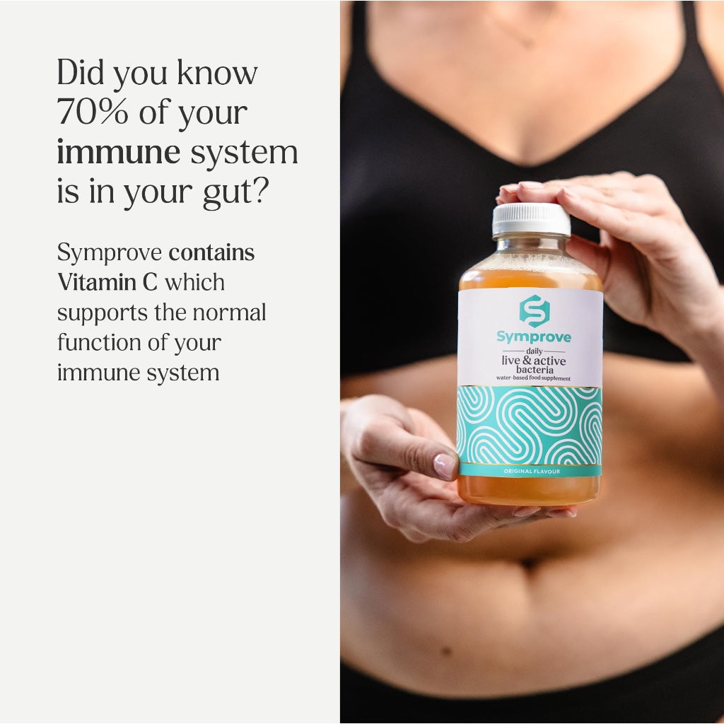 Symprove Liquid Live and Active Bacteria Probiotic Mango and Passionfruit Flavour Water-Based Vegan 12 x 500ml 12 Week Full Course Pack - BBE 12/2026