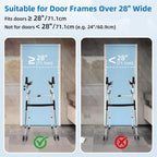Upright Walking Frame with Padded Armrests and Wheels - Height Adjustable Aluminum Stand Up Walker for Elderly - Silver Mobility Aid with - Damaged Box