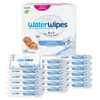 WaterWipes Sensitive Newborn Baby Wipes 1080 Count 18 Packs 99.9% Water Unscented Plastic Free Biodegradable Wet Wipes Bulk Buy Multipack - Damaged Box