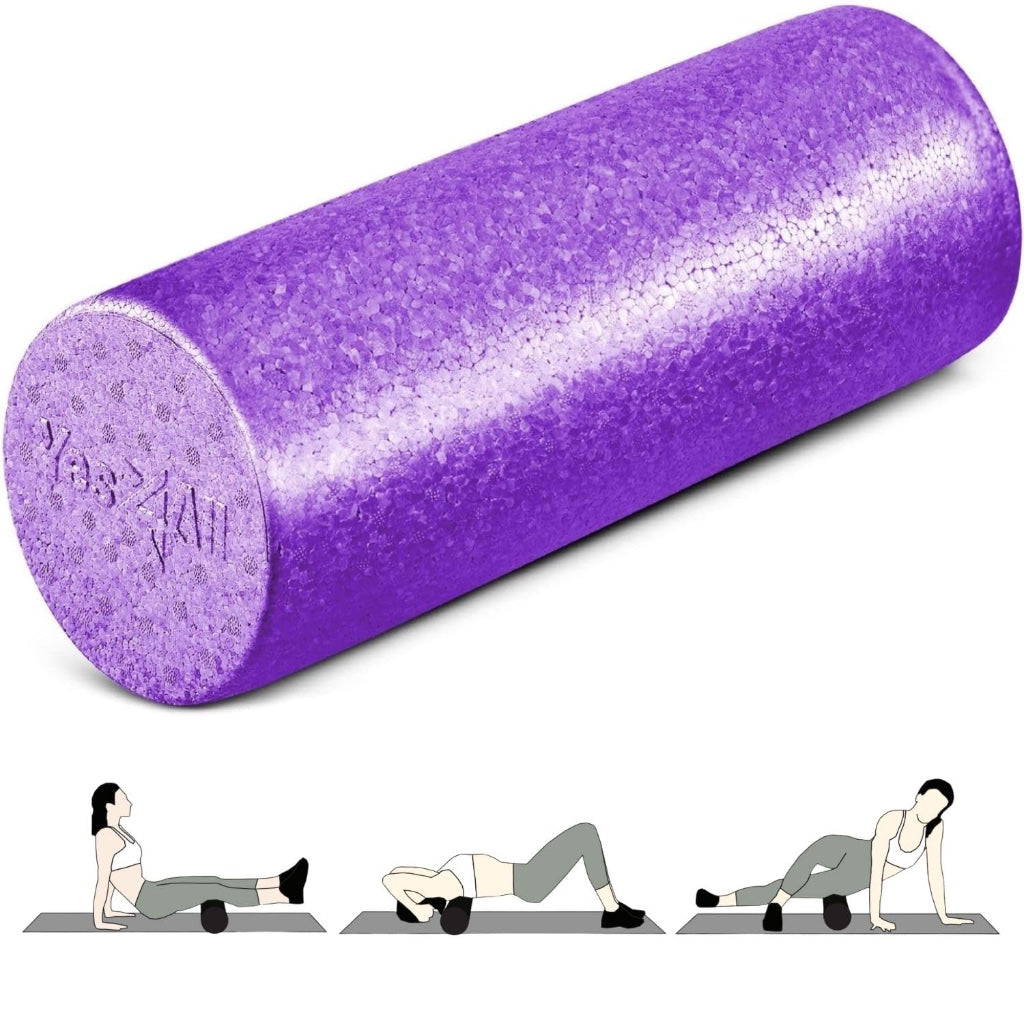 Yes4All High Density EPP Foam Roller Lightweight Muscle Massager for Back Legs Yoga Pilates and Deep Tissue Trigger Point Exercise 30-90cm - Damaged Box