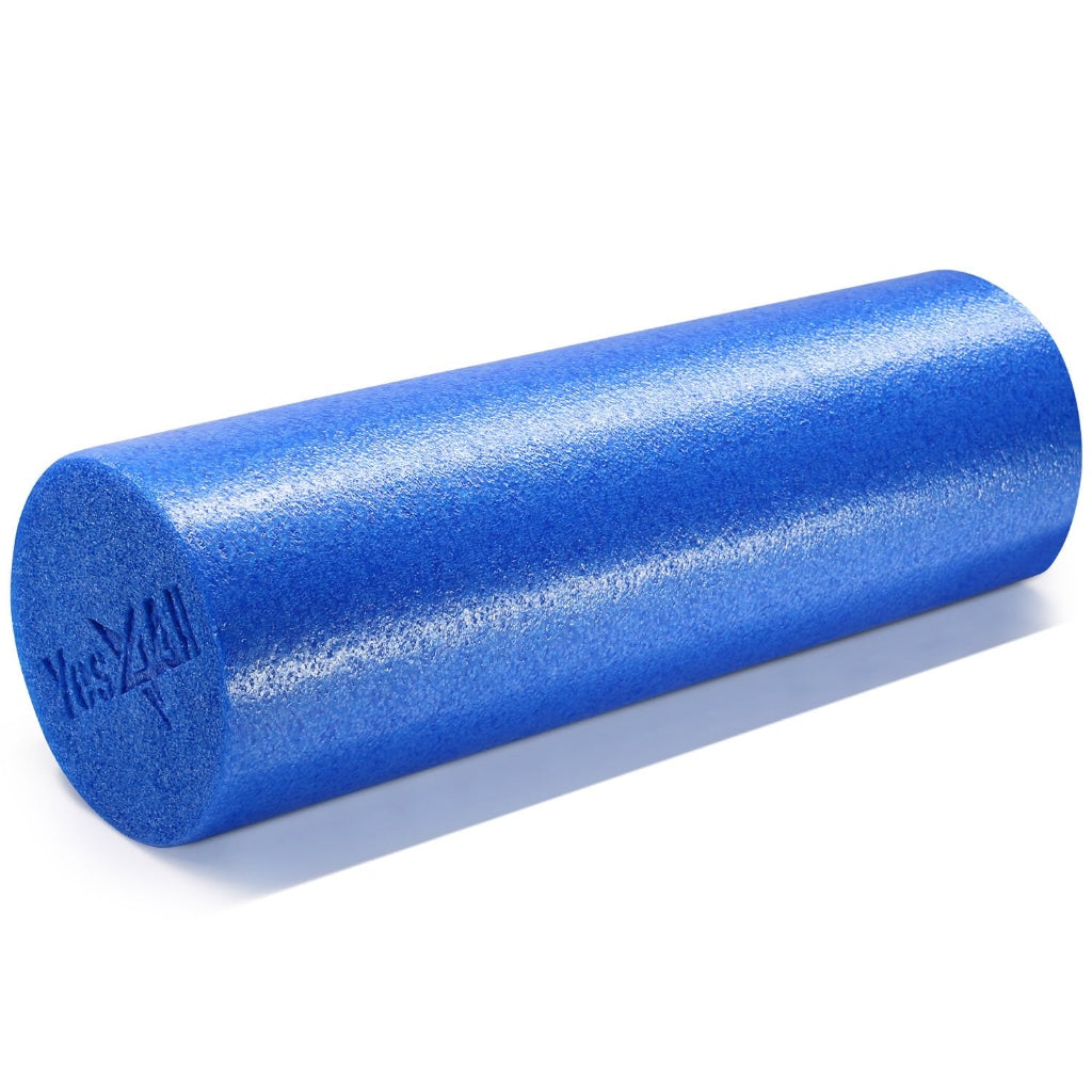 Yes4All Premium Medium Density Round PE Foam Roller for Physical Therapy - 18inch (Blue) KPQM - Damaged Box