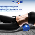 Yes4All Premium Medium Density Round PE Foam Roller for Physical Therapy - 18inch (Blue) KPQM - Damaged Box
