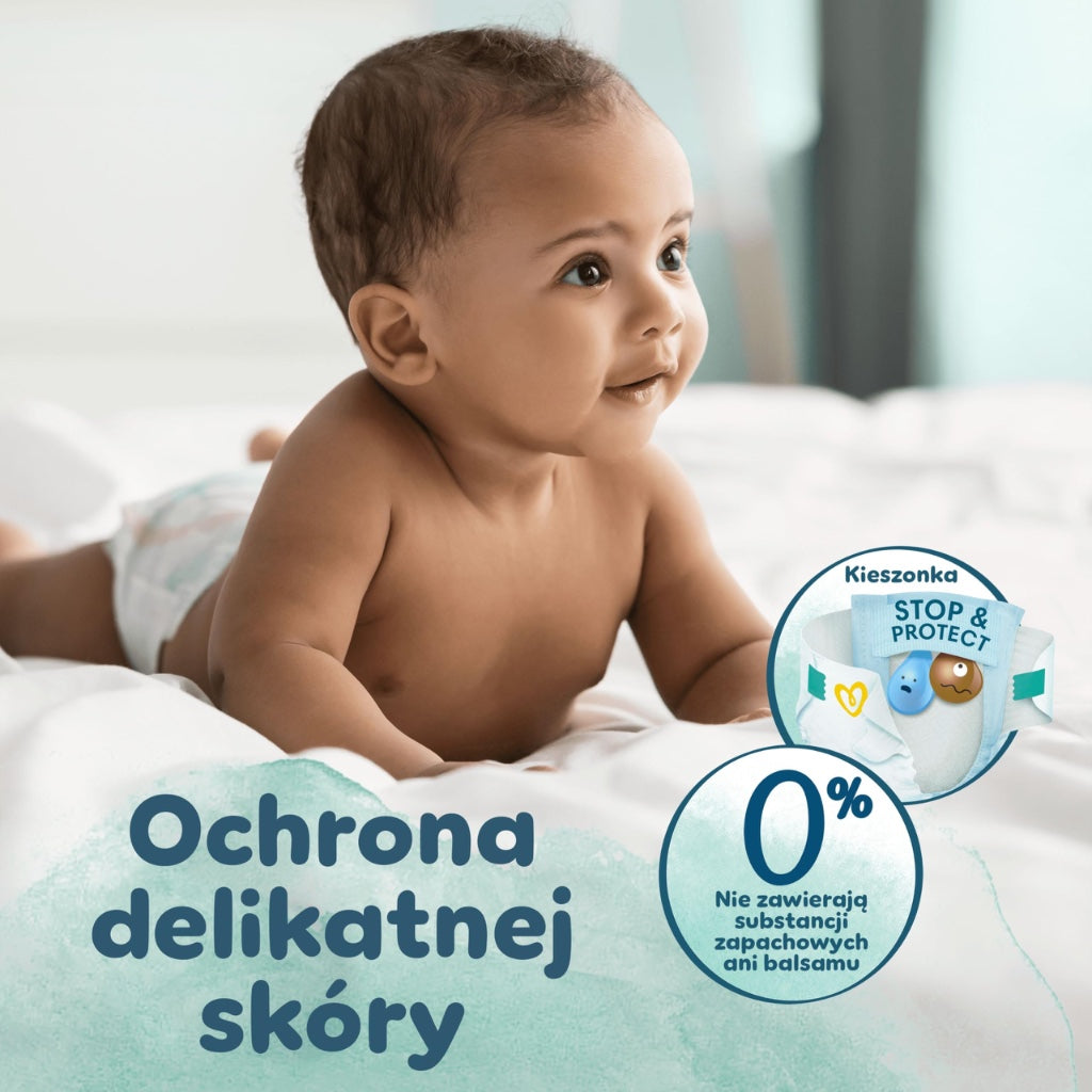Pampers Harmonie Nappies Size 5, 152 Nappies, 11kg-16kg, Monthly Pack, Gentle Skin Protection with 100 Percent Pampers Protection