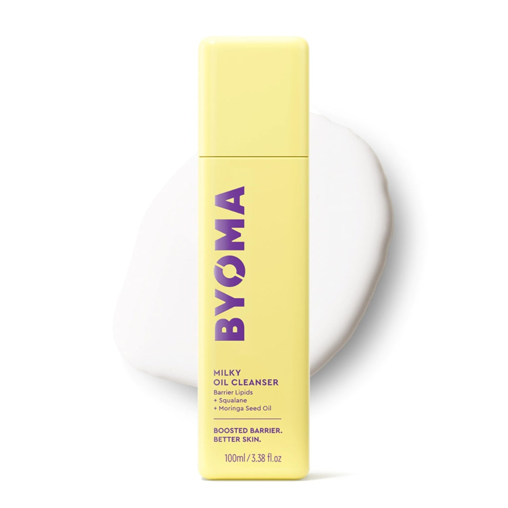 BYOMA Milky Oil Cleanser (100ml) Hydrating Facial Cleanser with Skin Barrier Repair - Deeply Hydrated and Nourished Skin, No Oily Residue, Vegan - BBE 04/2027