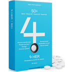 4 HER 50+ - Multi Vitamins for Women Over 50 - Vegan Tablets, 60pcs - Multi Vitamins and Minerals Supplements with Biotin, Vitamin K2, Vitamin D3 and Vitamin B2 - Post Menopause Supplements - BBE 06/2026