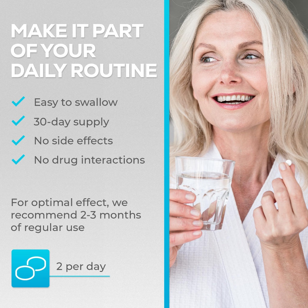 4 HER 50+ - Multi Vitamins for Women Over 50 - Vegan Tablets, 60pcs - Multi Vitamins and Minerals Supplements with Biotin, Vitamin K2, Vitamin D3 and Vitamin B2 - Post Menopause Supplements - BBE 06/2026