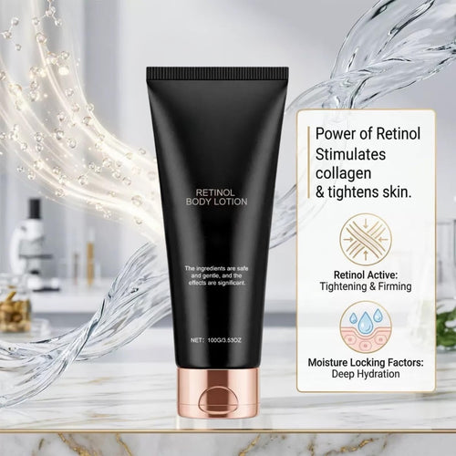 2PCS Retinol Body Lotion for Crepey Skin & Firming - Anti-Aging Body Cream with Ceramides & Shea Butter - Non-Greasy Fast Absorbing Hydrating Lotion for Smooth, Tight Skin - 2 x 100g