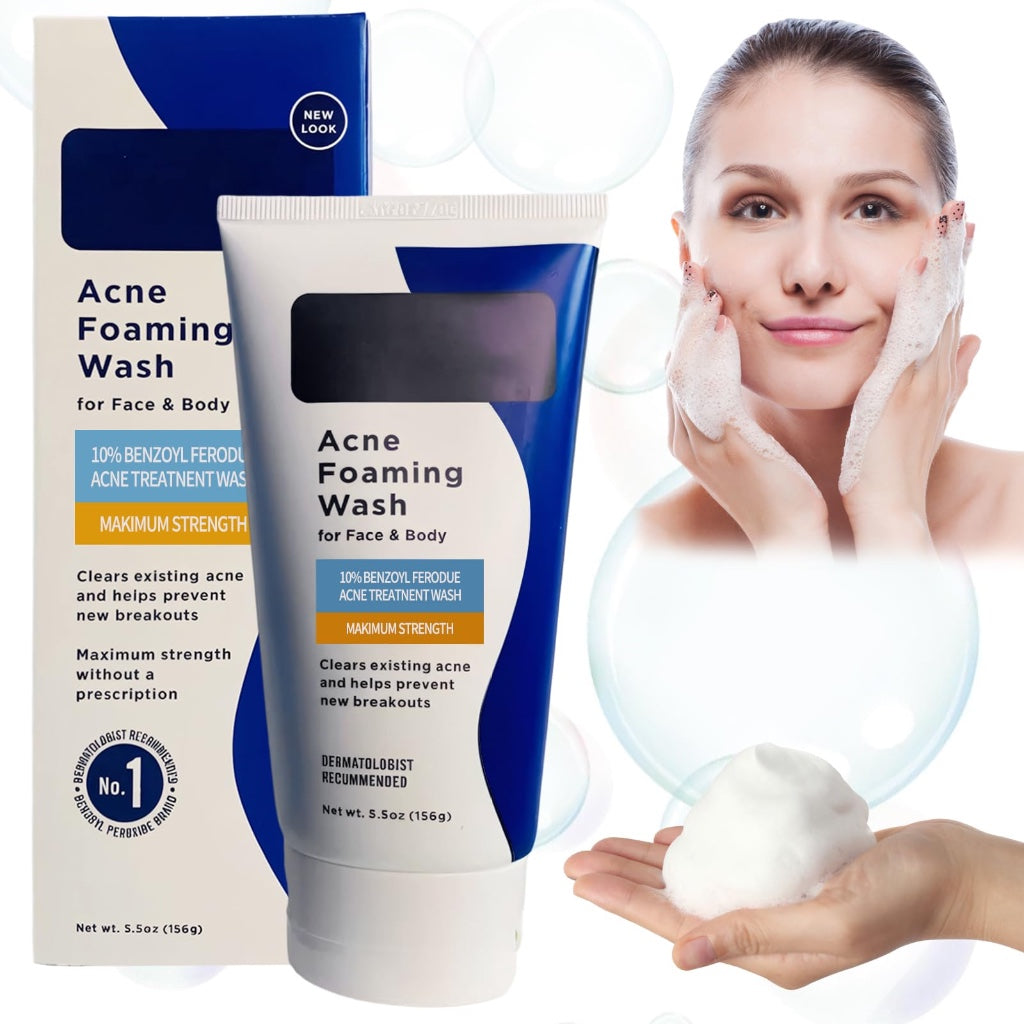 Acne Foaming Wash Face Cleanser Acne Treatment Back Acne Body Wash Daily Facial Cleanser Back Acne Face