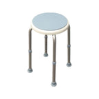 Aidapt Bath Stool with Rotating Seat Non-Slip Ferrules,8 Numbered Height Settings,Shower Chair,Elderly,Disabled,Pregnancy,Post Surgery,Rust Free Aluminium, Lightweight, Easy Assembly, White/Blue - Like New