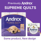 Andrex Ultimate Quilt Toilet Roll - 24 Toilet Rolls, 3-Ply, Bulk Buy, Soft, Thick Sheets, FSC Certified