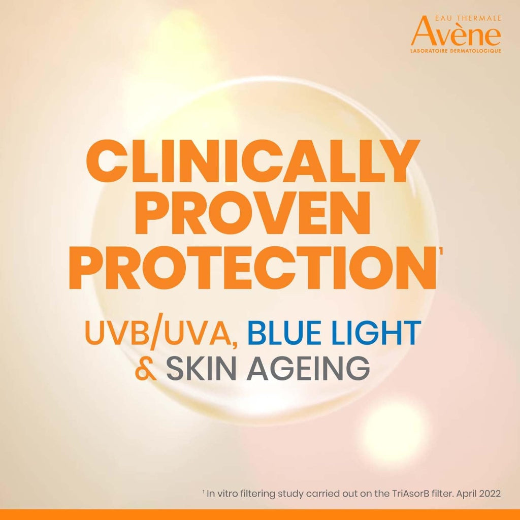 AVENE Sun Care - Ultra Fluid Tinted SPF 50+ - Perfective Face Sun Cream - Unifying & Anti-Pollution - Invisible Finish - With Patented TriAsorBTM - Water Resistant - Sensitive Skin - 50 ml - Damaged Box
