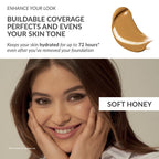 Avon Serum Foundation 30ml, SPF 30, Serum Infused Formula for Light-Medium Coverage, Locks in Moisture, Cruelty Free, Soft Honey
