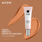 Avon Serum Foundation 30ml, SPF 30, Serum Infused Formula for Light-Medium Coverage, Locks in Moisture, Cruelty Free, Soft Honey