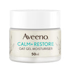 Aveeno Face Calm+Restore Oat Gel Moisturiser (1x 50ml), Face Moisturiser to Instantly Soothe and Replenish the Skin's Moisture Barrier, Intensely Nourishing Day Cream, Suitable for Sensitive Skin