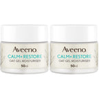Aveeno Face Calm+Restore Oat Gel Moisturiser (1x 50ml), Face Moisturiser to Instantly Soothe and Replenish the Skin's Moisture Barrier, Intensely Nourishing Day Cream, Suitable for Sensitive Skin