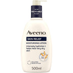 Aveeno Skin Relief Moisturising Lotion, With Soothing Triple Oat Complex & Shea Butter, Suitable For Sensitive Skin, 72-Hour Intense Hydration, Helps Relieve Very Dry and Tight Skin, Unscented, 500ml