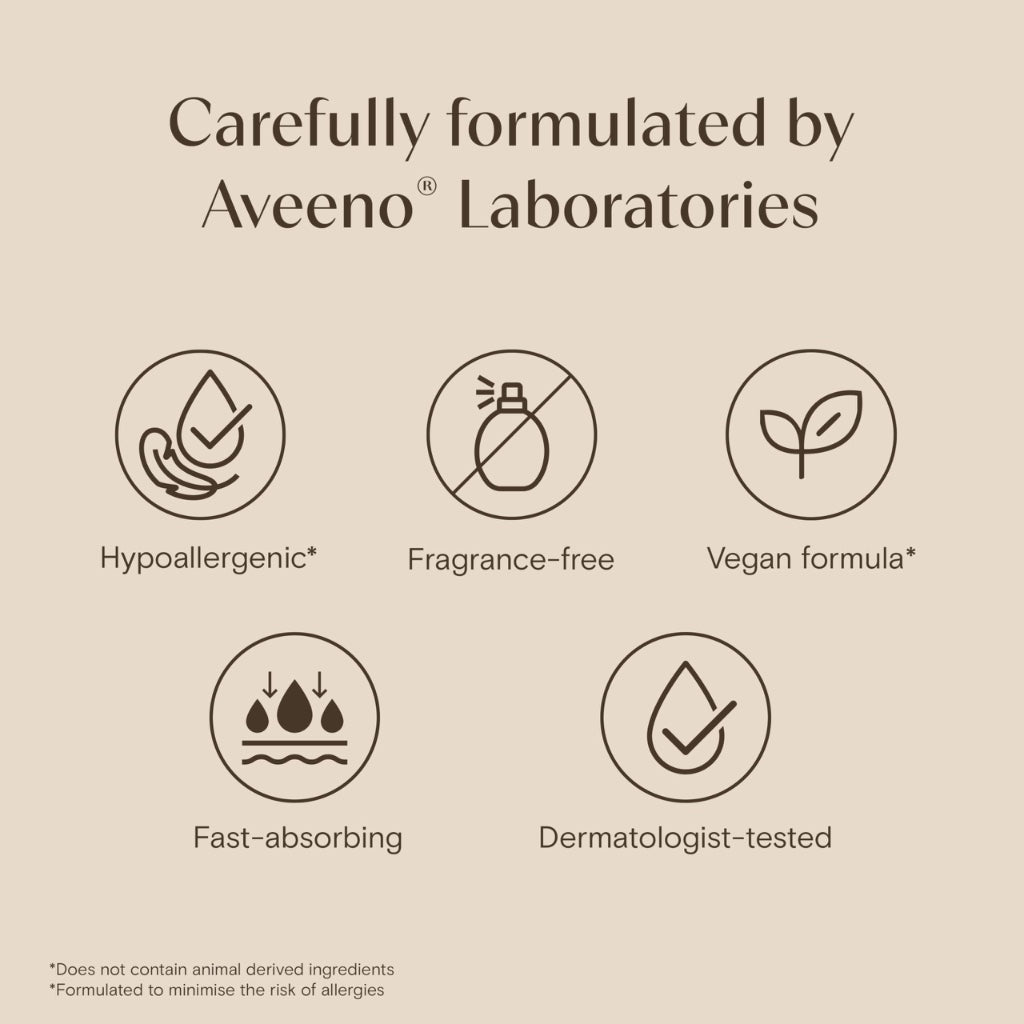 Aveeno Skin Relief Moisturising Lotion, With Soothing Triple Oat Complex & Shea Butter, Suitable For Sensitive Skin, 72-Hour Intense Hydration, Helps Relieve Very Dry and Tight Skin, Unscented, 500ml