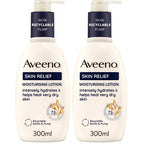 Aveeno Skin Relief Moisturising Lotion, With Soothing Triple Oat Complex & Shea Butter, Suitable For Sensitive Skin, 72-Hour Intense Hydration, Helps Relieve Very Dry and Tight Skin, Unscented, 500ml