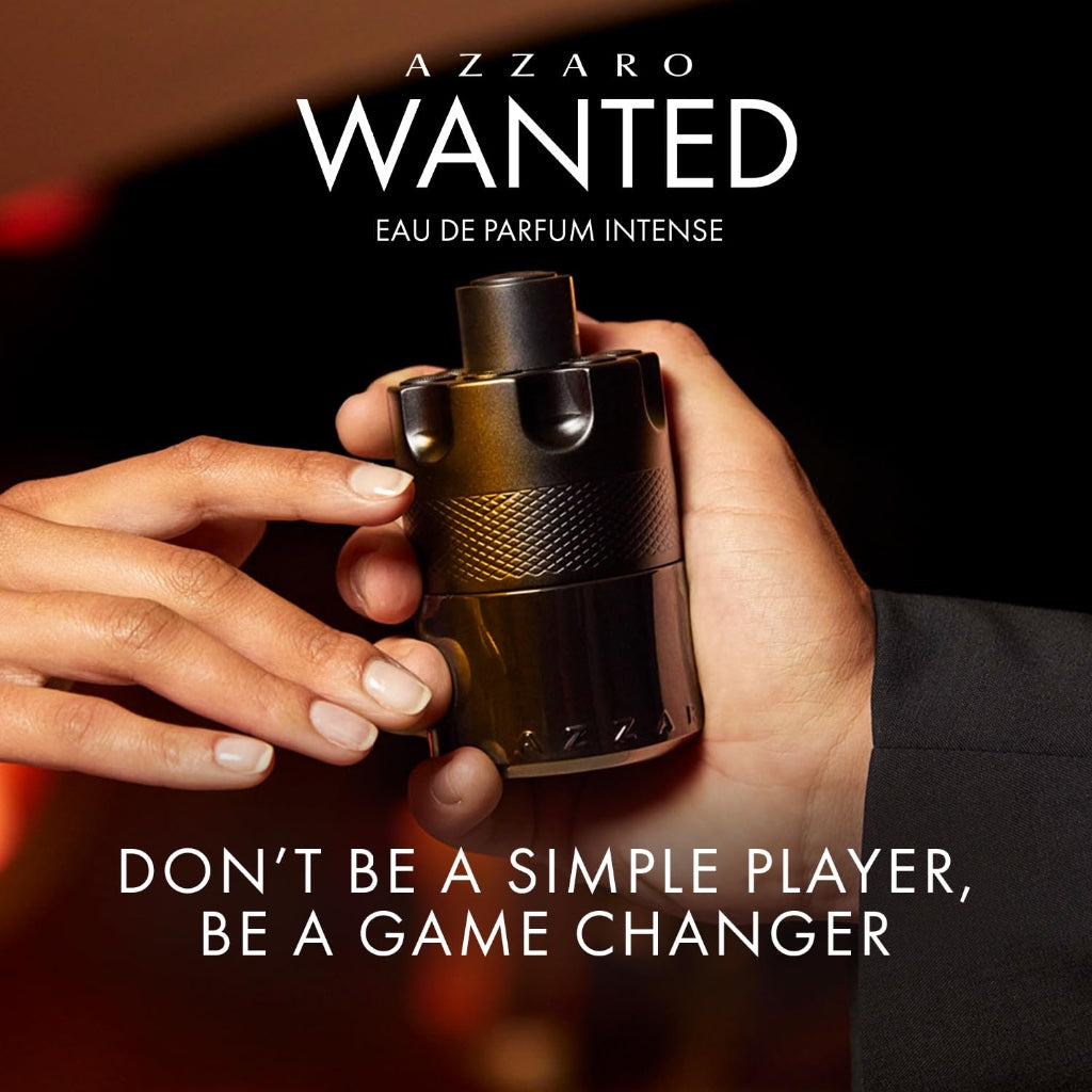 Azzaro The Most Wanted Eau de Parfum Intense, Woody Seductive Mens Cologne, Ambery Spicy Fragrance with Cardamom, Fondant Caramel Accord & Amber Wood