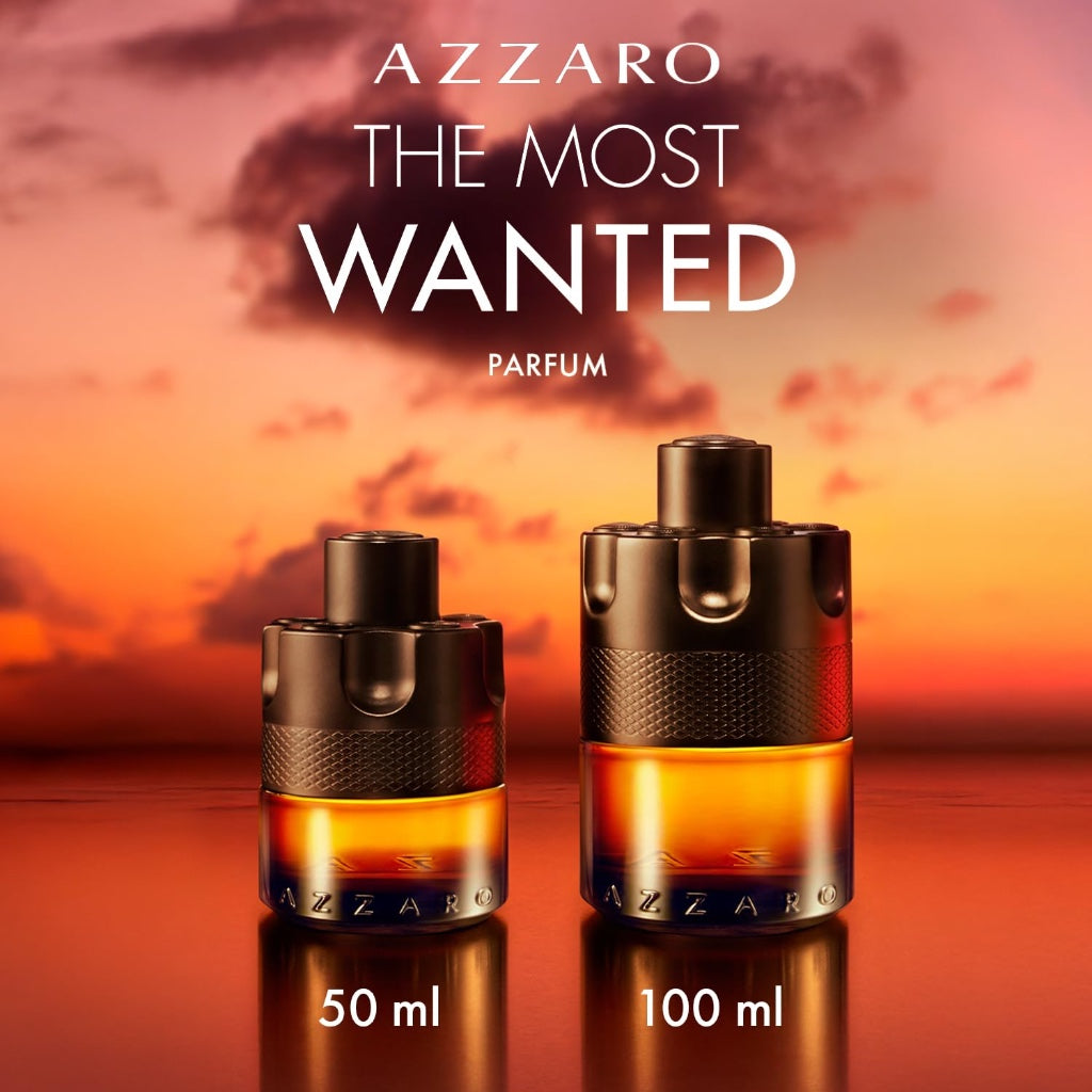Azzaro The Most Wanted Parfum, Intense Fougere Ambery Spicy Fragrance for Men with Red Ginger, Glowing Toffee, Bourbon Vanilla and Earthy Woods, Seductive and Long Lasting Aftershave, 50ml - Damaged Box