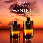 Azzaro The Most Wanted Parfum, Intense Fougere Ambery Spicy Fragrance for Men with Red Ginger, Glowing Toffee, Bourbon Vanilla and Earthy Woods, Seductive and Long Lasting Aftershave, 50ml - Damaged Box