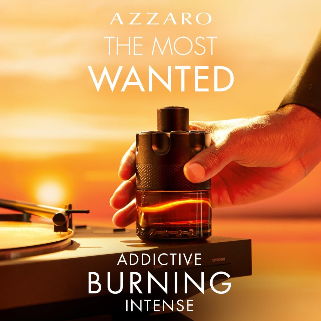 Azzaro The Most Wanted Parfum, Intense Fougere Ambery Spicy Fragrance for Men with Red Ginger, Glowing Toffee, Bourbon Vanilla and Earthy Woods, Seductive and Long Lasting Aftershave, 50ml - Damaged Box