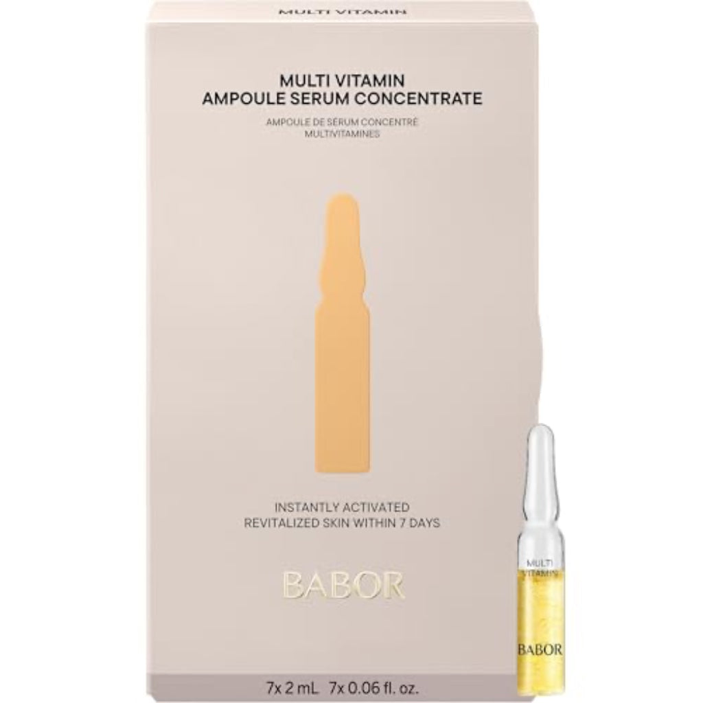 BABOR Multi Vitamin Serum Ampoules for the Face, with Vitamin E to Strengthen the Skin Barrier, 7 x 2 ml Concentrated Ampoules