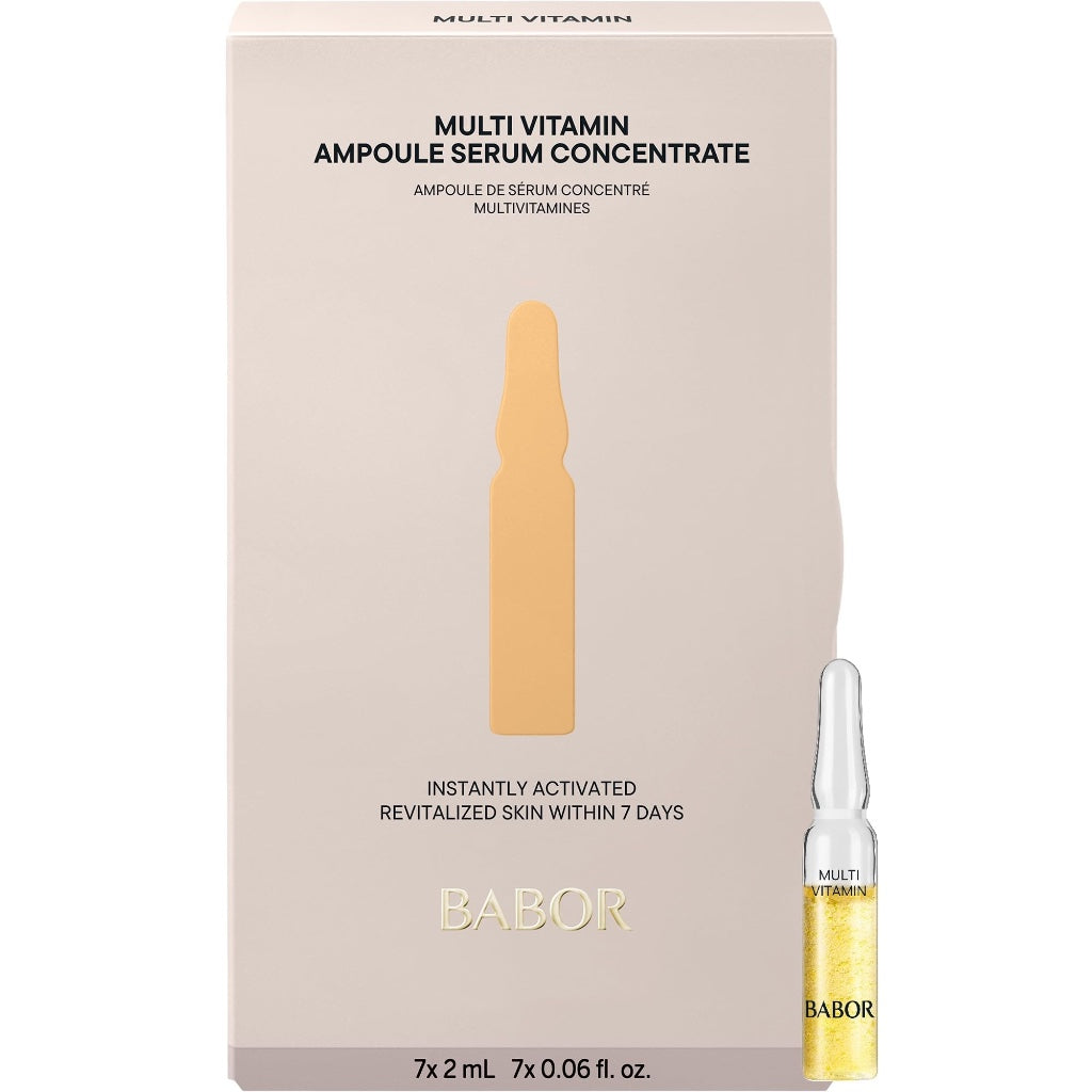 BABOR Multi Vitamin Serum Ampoules - Face Skincare - Vitamin E Skin Barrier - 7 x 2ml Concentrated Ampoule Set - New