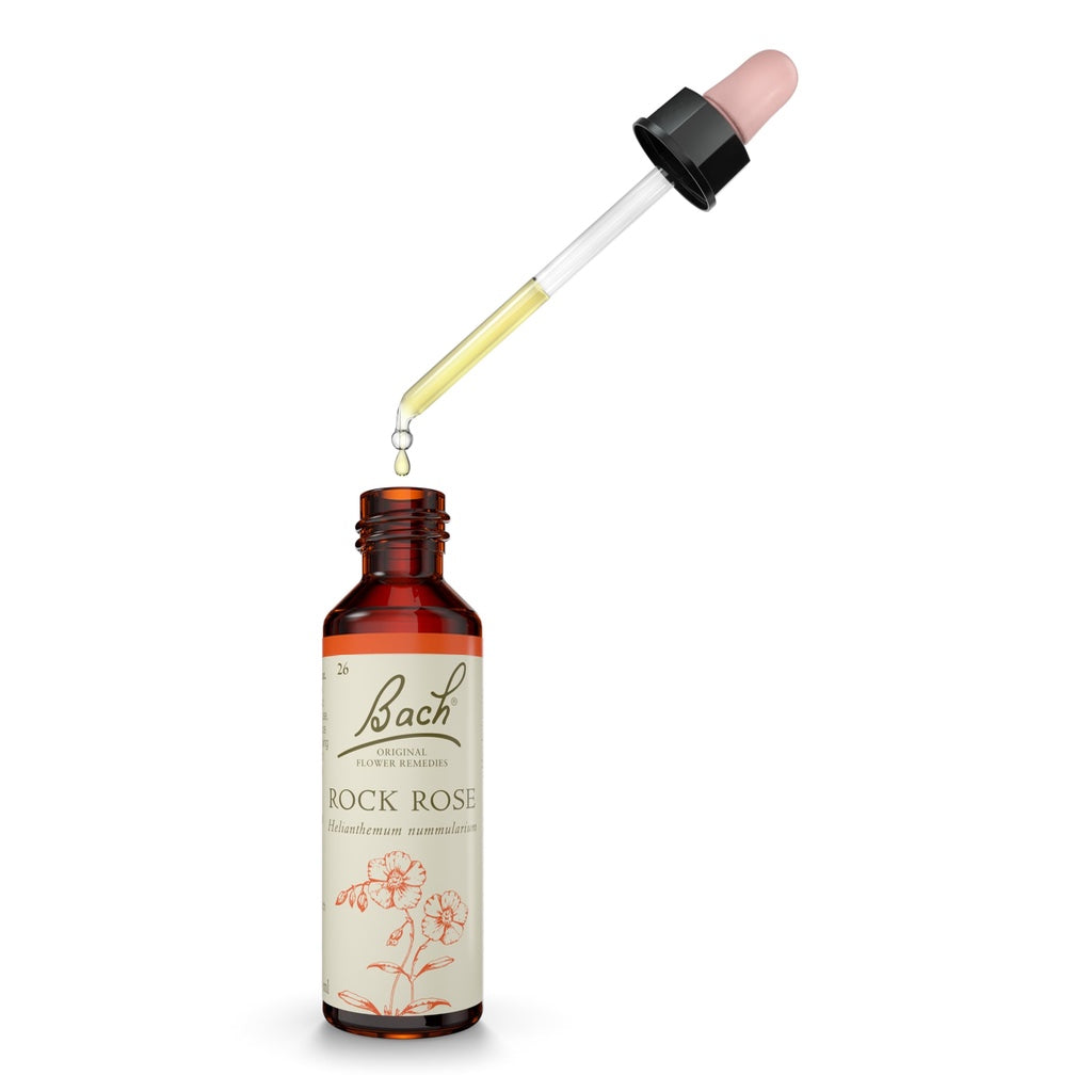Bach Original Flower Remedies Rock Rose, Face Your Fears, Be Fearless, Emotional Wellness, Natural Flower Essence, 20ml - BBE 02/2030