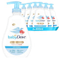 Baby Dove Rich Moisture Head to Toe Wash - Gentle & Nourishing Hair and Body Wash for Babies, Tear-Free Formula, Delicate Fragrance, Keeps Hair and Skin Soft, Ideal for Newborns - 400ml, Pack of 6