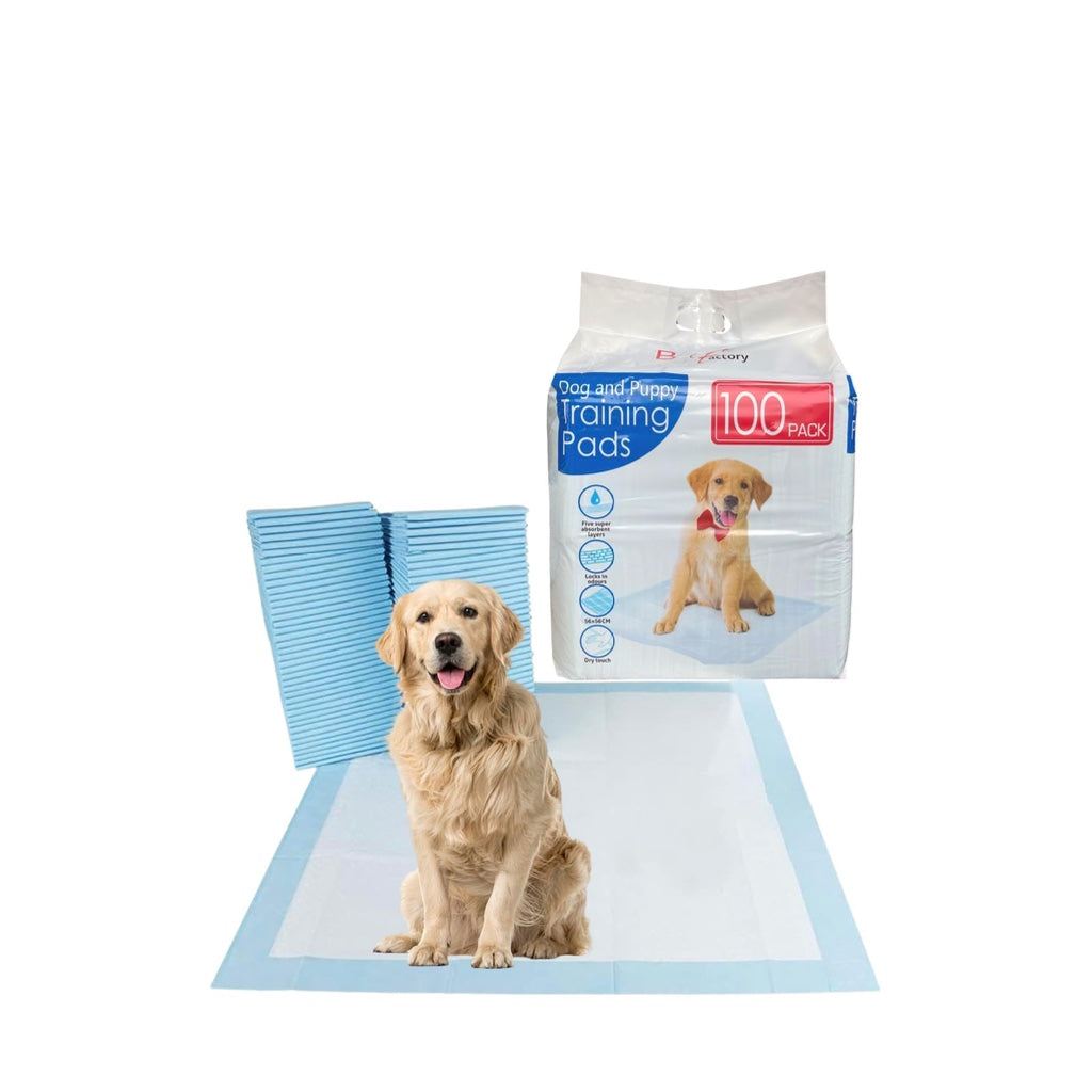 Bargain Factory - Pet Potty Training Pads Pack of 50 for Dogs Puppy Pads - Super-Absorbent 5 Layers Waterproof - 56 x 56 cm - Disposable Puppy Pee Pads