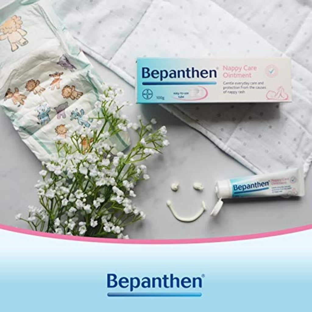 Bepanthen Nappy Care Ointment | Nappy Cream with Provitamin B5 | Suitable for Newborns Skin, 100 g (Packing May Vary). - BBE 06/2028