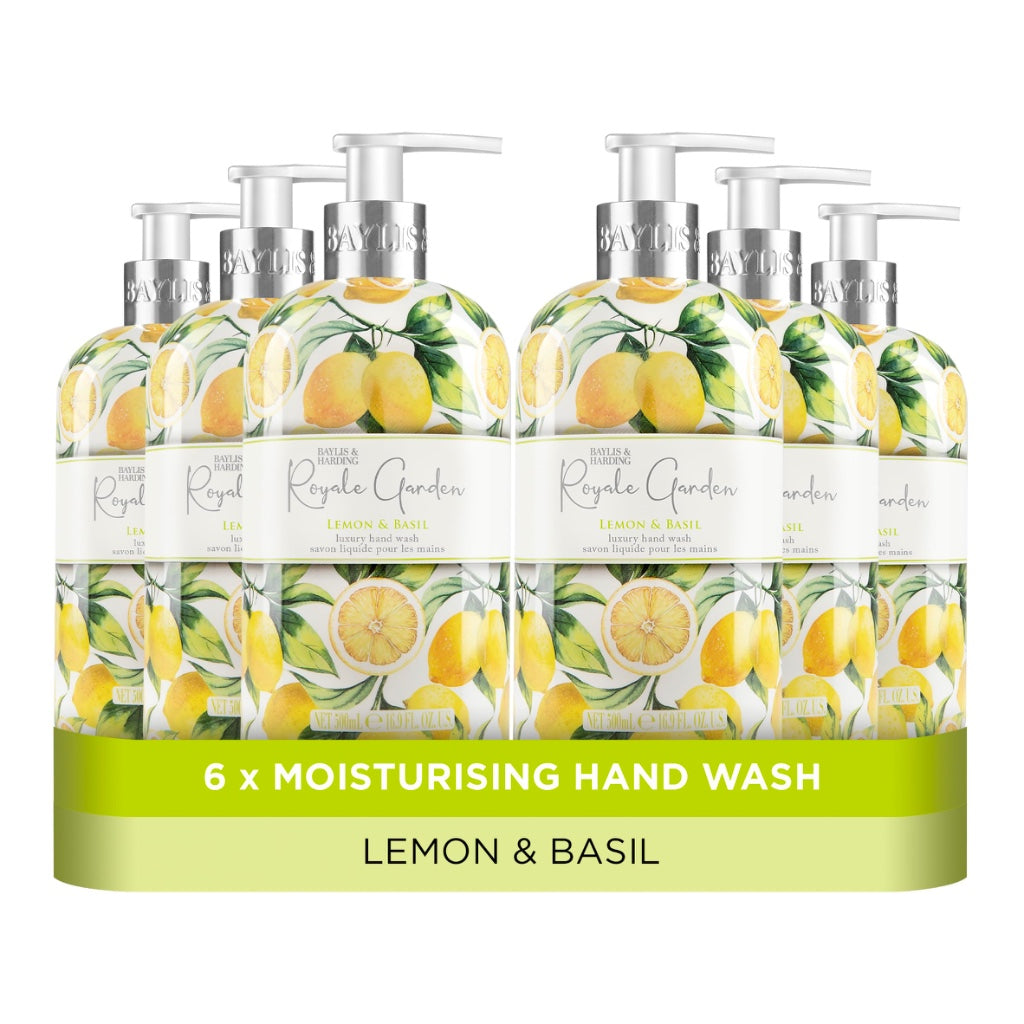 Baylis & Harding Royale Garden Peach Peony & Jasmine Hand Wash 500ml,pack of 6