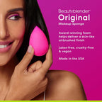 BeautyBlender Original Make up Ei Latexfrei Schw"ammchen makellos f"ur fl"ussige Grundierung Creme Puder, 1 st"uck - Damaged Box