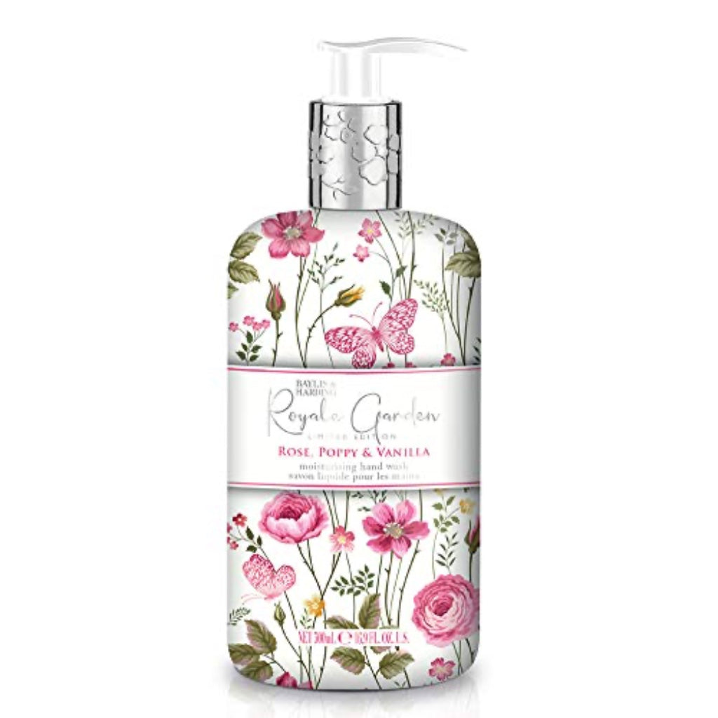 Baylis & Harding Royale Garden Rose, Poppy & Vanilla Hand Wash 500ml - Floral Scent Liquid Soap