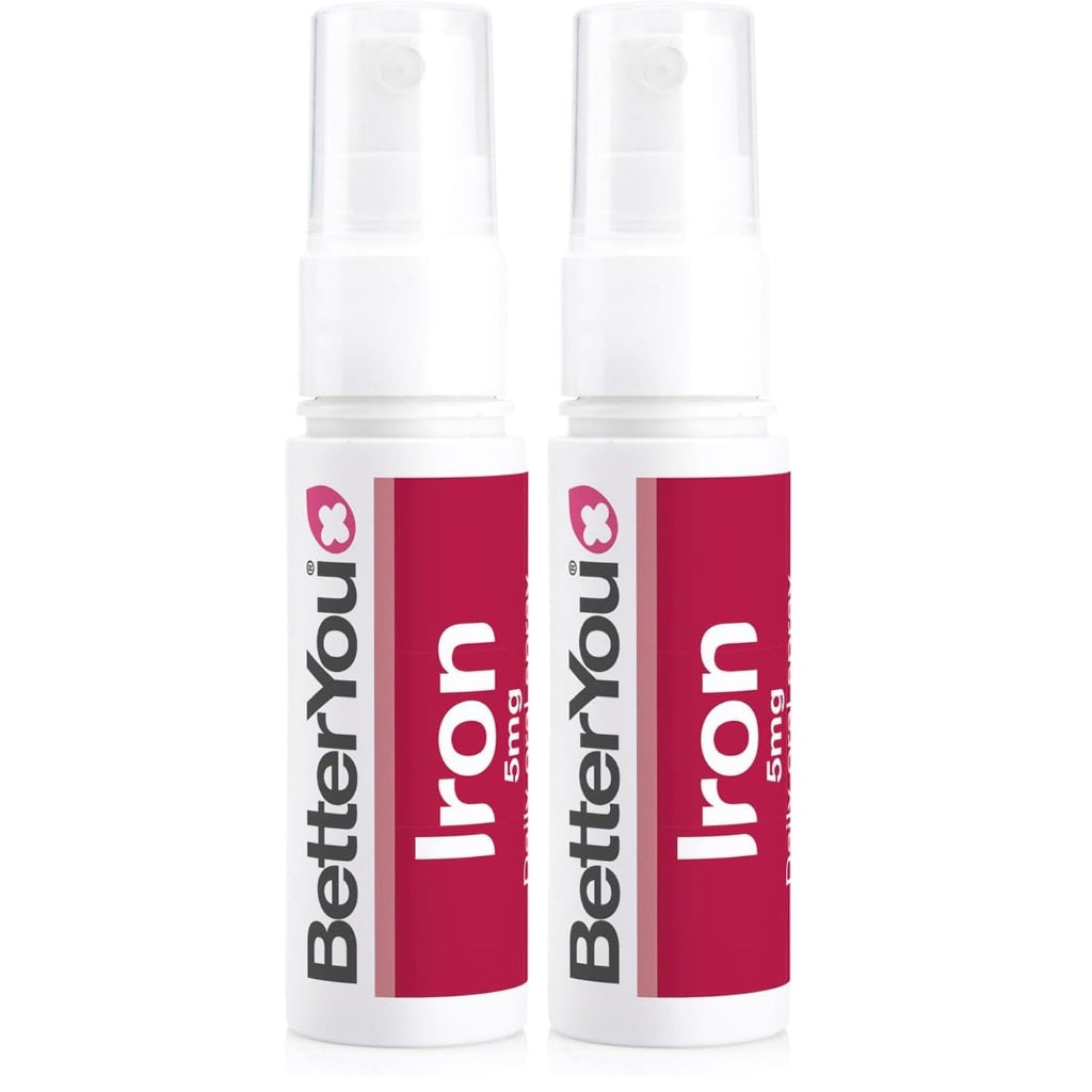 BetterYou Iron Supplement, High Strength Iron 10 Liquid Oral Spray for Men and Women, Fast-Acting to Support Energy & Immune System, Gentle on Stomach, Natural Pomegranate Flavor, 25ml - BBE 12/2027