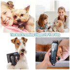 BESTBOMG Professional Dog Grooming Clippers for Thick Heavy Coats Low Noise High Power Rechargeable LED Display Cordless Pet Shaver for Small & Large Dogs Cats