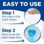 Bloo Hygiene 3in1 Cleaning Foam Toilet Blocks, Pack of 2, Toilet Limescale Remover Cistern Block, Toilet Cleaner Block with Cleaning and Foaming Action, Blue Water, Fresh Scent