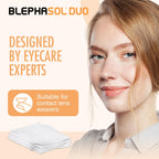 Blephasol Duo 100 ml Micellar Eyelid Cleansing Lotion with 100 Lint-Free Pads | Effective and Gentle Cleansing for Make-Up Removal, Inflamed and Sensitive Eyelids | Soap & Alcohol-Free - Damaged Box - BBE 09/2028