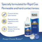 Boston Advance Cleaner Conditioning Solutions Multipack - 3X 30ml Cleaner, 3X 120ml Conditioning Solution, Contact Lens Solution for Rigid Gas Permeable & Hard Contact Lenses, 1x Lens Case Included